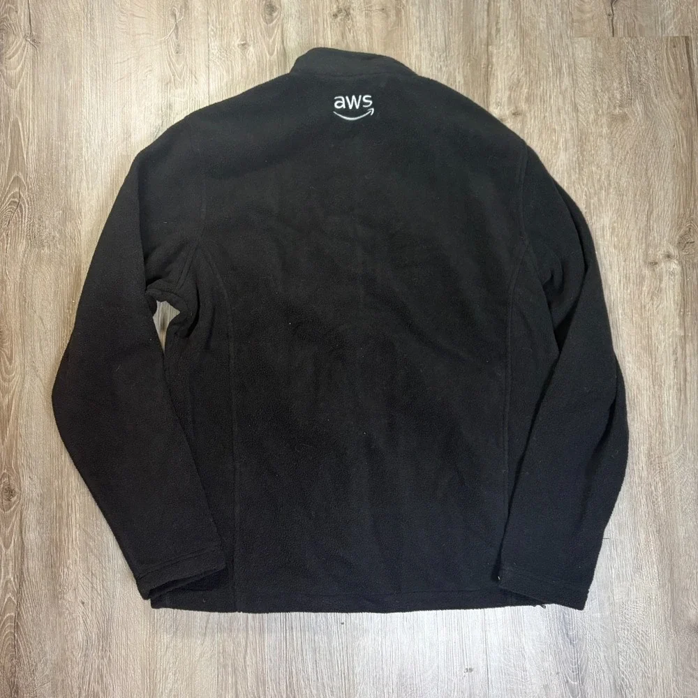 Amazon AWS Fleece Jacket Large Full Zip Black Ohio CMH Beech Columbus Data